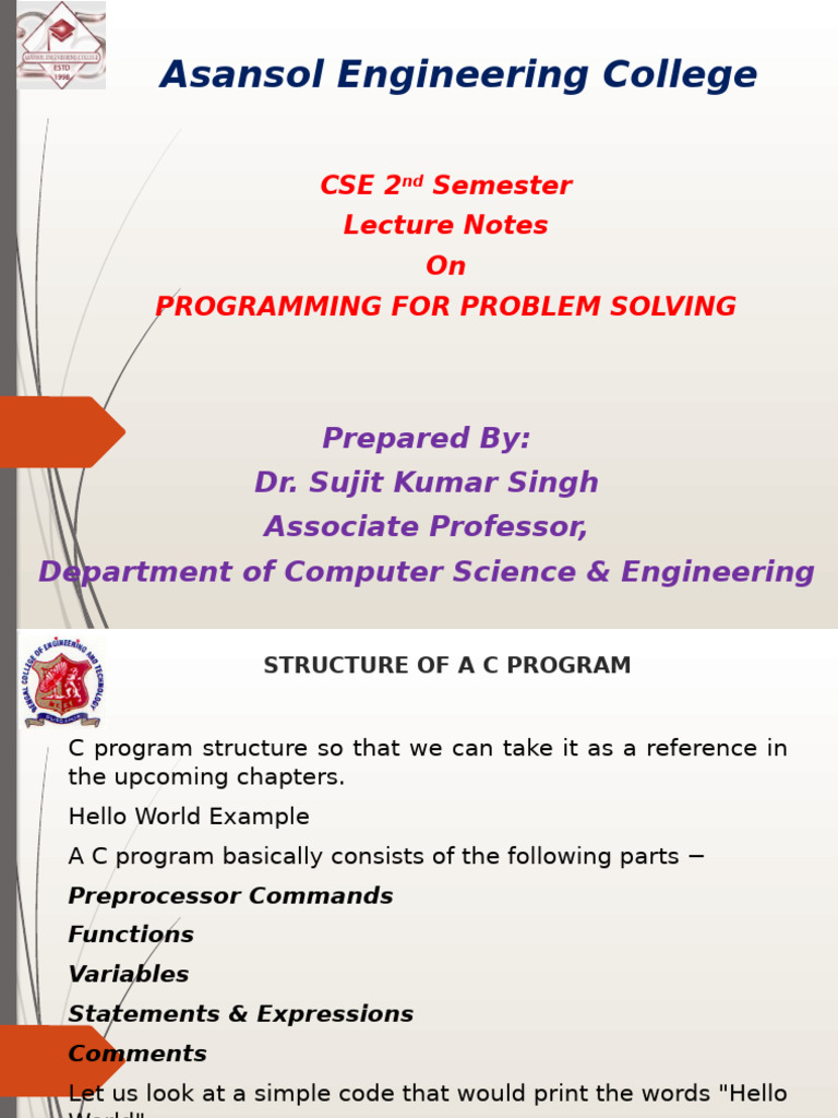 Cse 2nd Semester C Programming Notes Part 2 | PDF | Data Type | Pointer ...