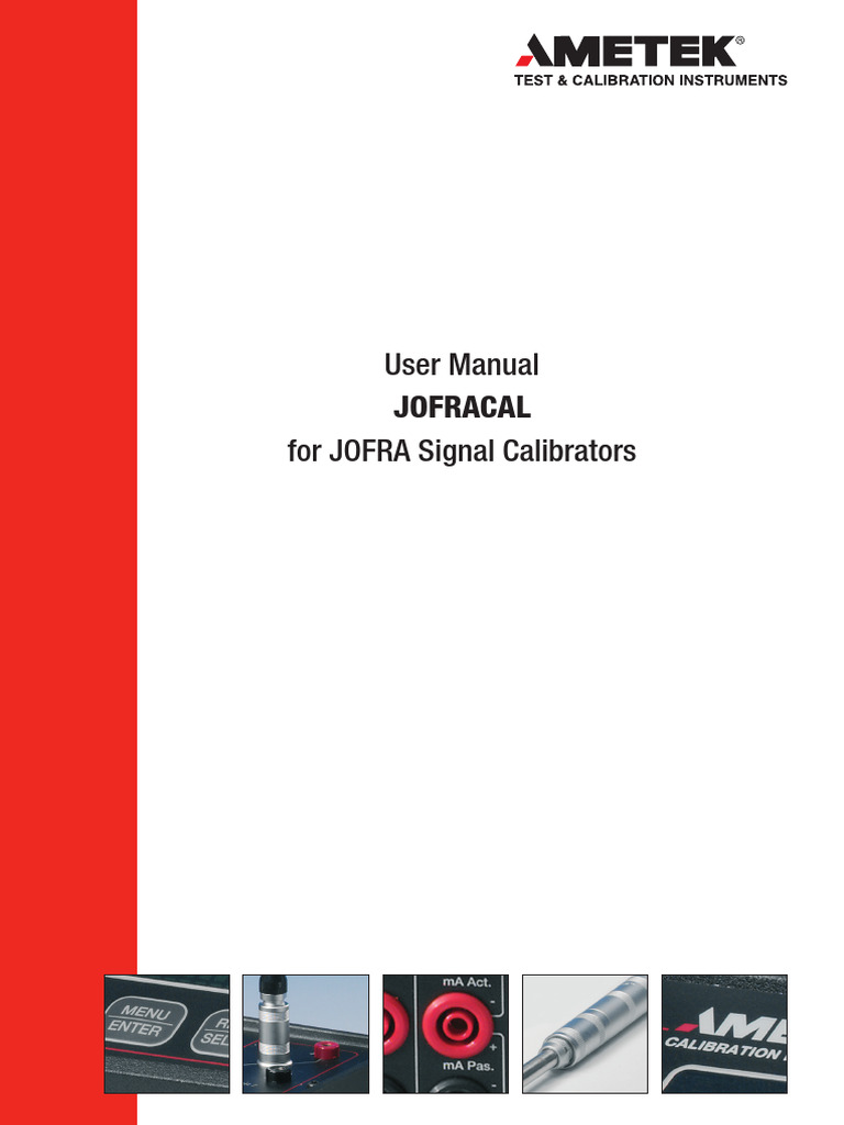 Calibration Software Jofracal User Manual Signal Us | PDF | Computer ...