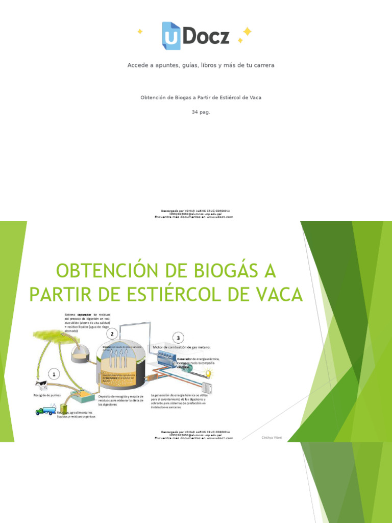 Obtencion de Biogas 313502 Downloadable 4983904 | PDF | Biogás