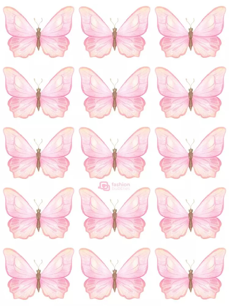 Borboletas Rosas para Imprimir Buque de Borboletas 1 | PDF
