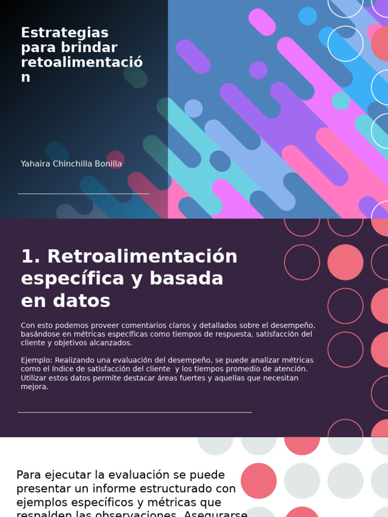Estrategias de Retroalimentación Efectiva | PDF | La satisfacción del ...