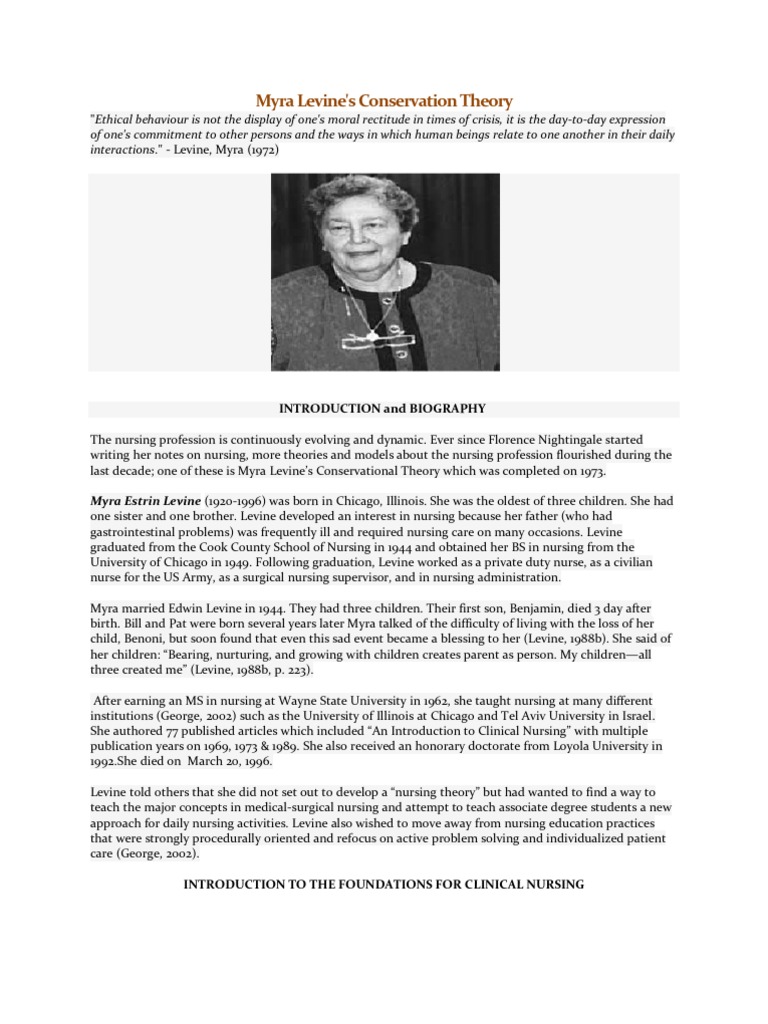 Myra Levine Word Download Free PDF Human Nursing
