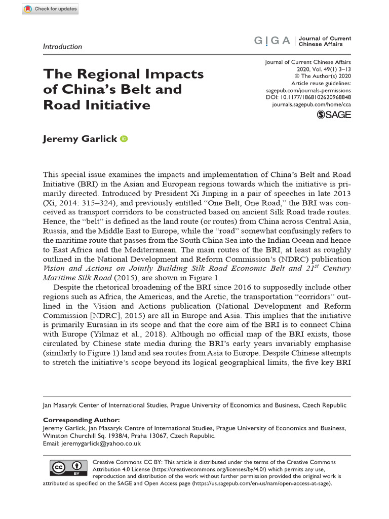 Regional Impacts of China's BRI in Eurasia | PDF | China | World Politics