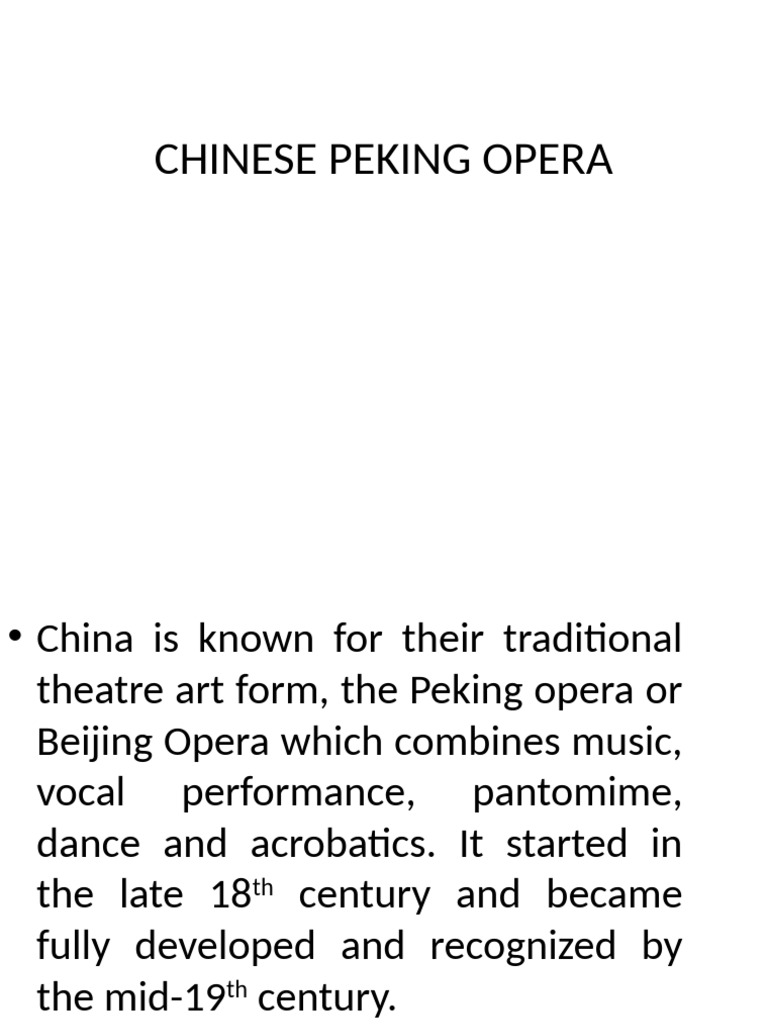 Chinese Peking Opera | PDF