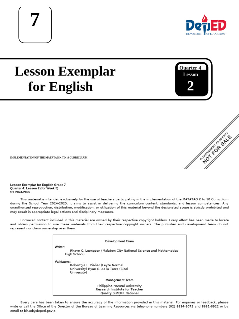 Grade 7 English Lesson Plan: Writing Process | PDF | Essays | Human ...