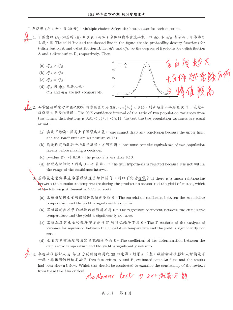 Statistical Tests and Analysis Methods | PDF | Analysis Of Variance ...