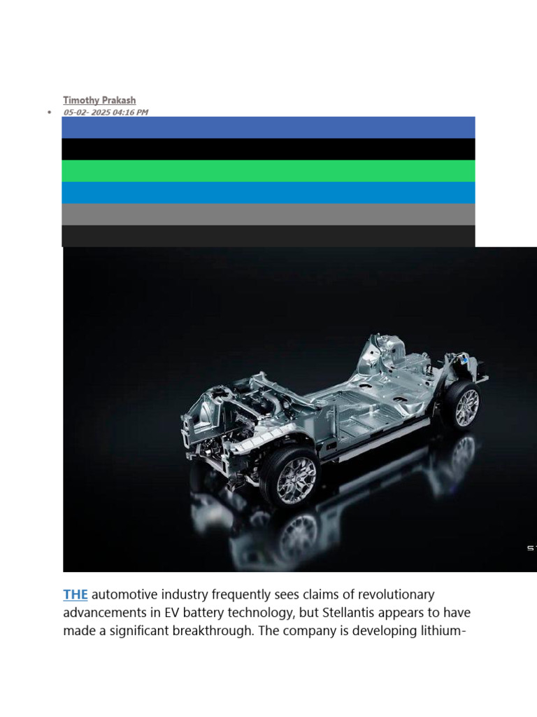 Stellantis' Lithium-Sulphur Battery Breakthrough | PDF | Lithium Ion ...