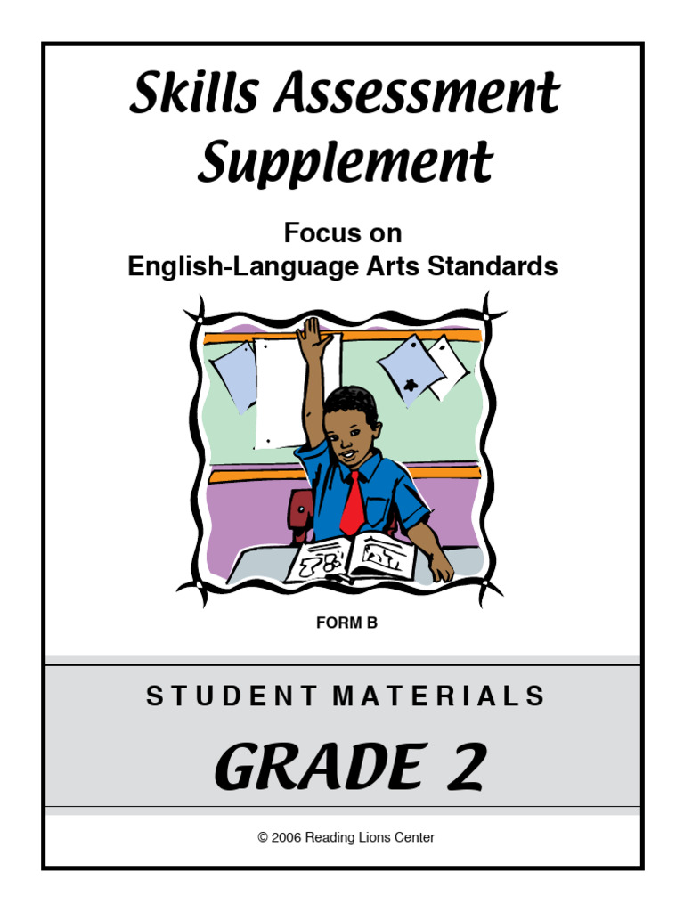 Grade 2 English Language Arts Assessment | PDF | Whales | Mammals
