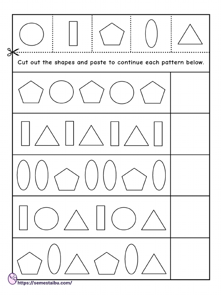 Cut and Paste Pattern Workshee | PDF