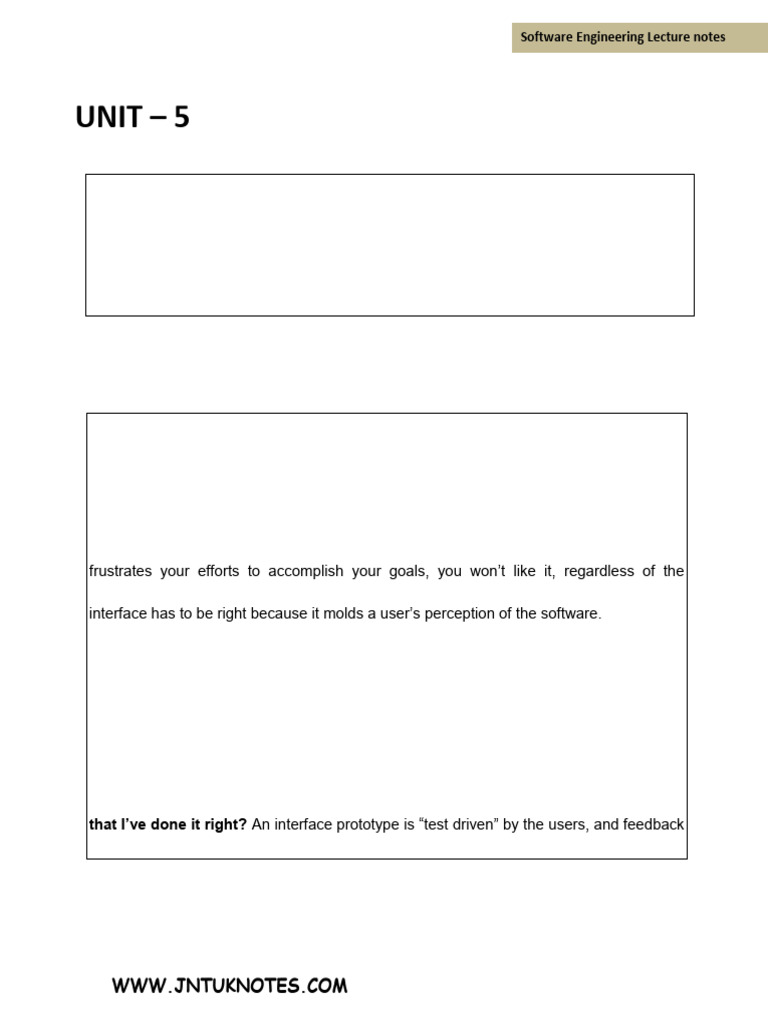 Software Engineering Unit 5 Pdf User Interface Design Icon
