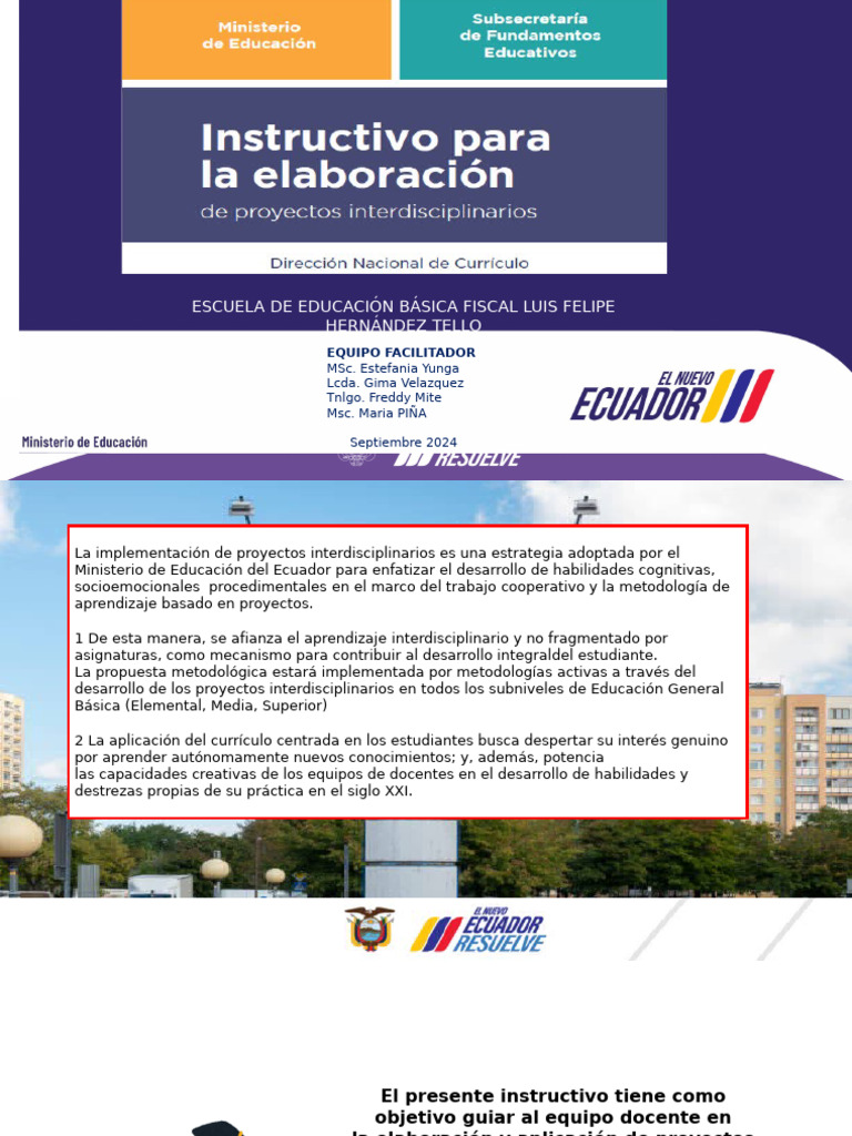 Proyectos Interdisciplinarios en Educación | PDF | Aprendizaje | Maestros