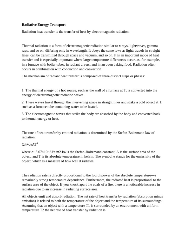 Heat Transfer in Radiation and Boiling | PDF | Heat Transfer | Boiling