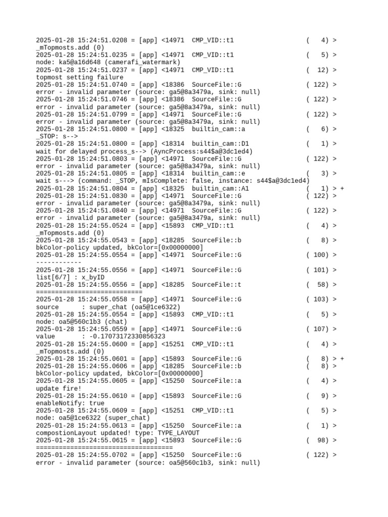 Invalid Parameter Errors Log | PDF | Software Engineering | Computer ...