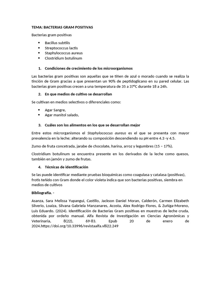 Bacterias Gram Positivas | PDF