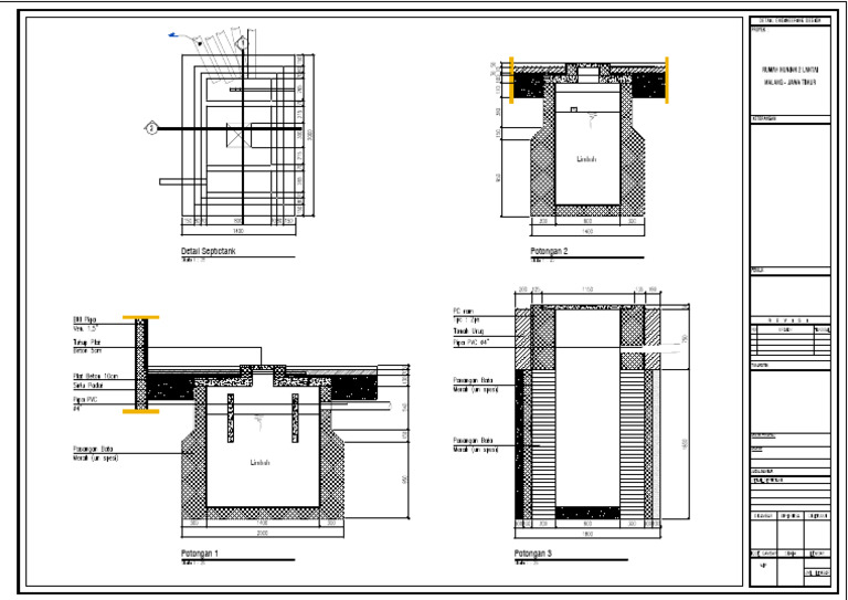 Gambar Detail Septictank | PDF