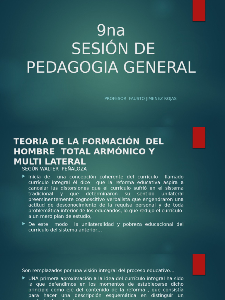 9na SESIÓN DE PEDAGOGIA GENERAL 18-06-2023 | PDF | Plan de estudios ...