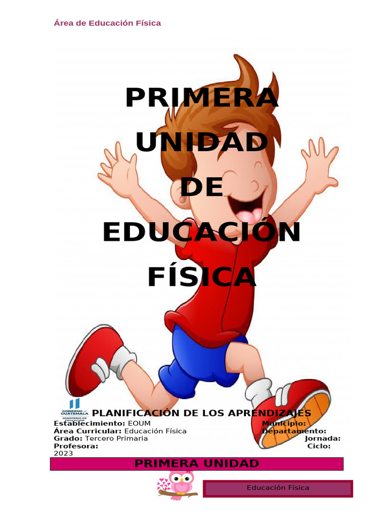 Planificación Educación Física Tercero Primaria | PDF | Aprendizaje