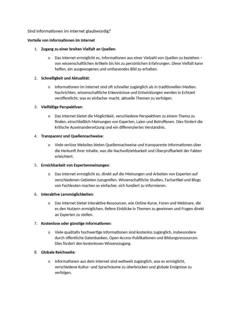 Sind Informationen Im Internet Glaubwürdig | PDF