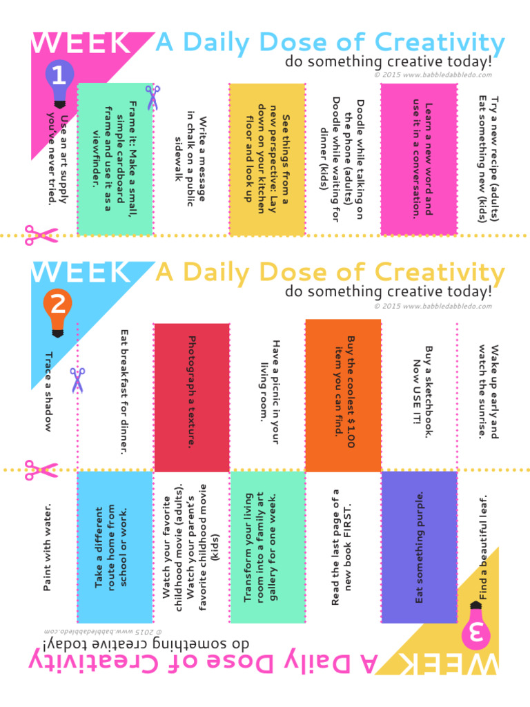 42 Daily Creative Ideas Babble Dabble Do | PDF