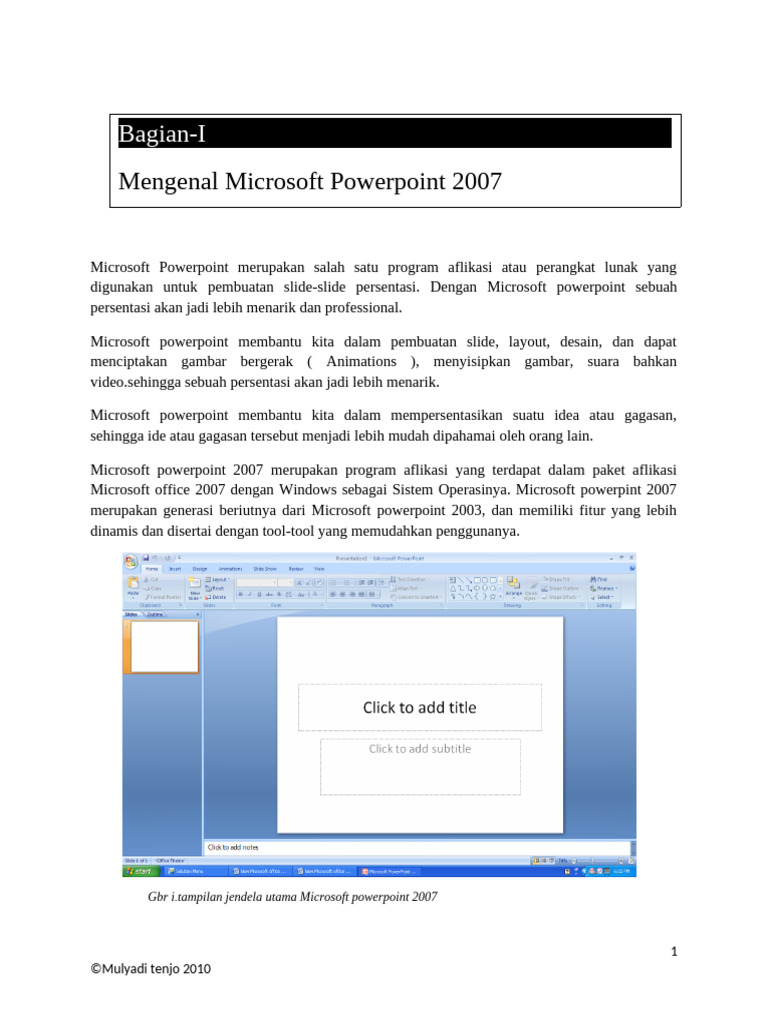 Panduan Lengkap Microsoft PowerPoint 2007 | PDF