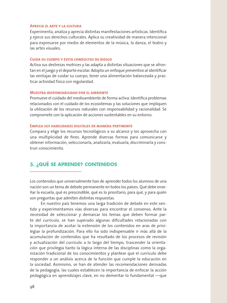 Aprendizajes Clave para La Educacion Integral-1!94!100 | PDF | Plan de ...