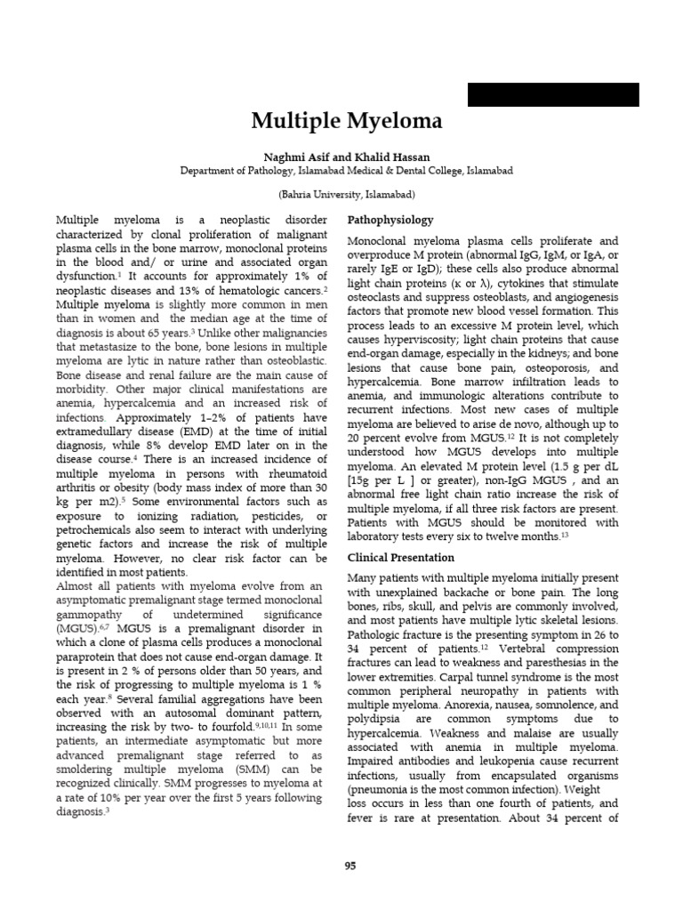 Understanding Multiple Myeloma: Overview | PDF | Multiple Myeloma ...