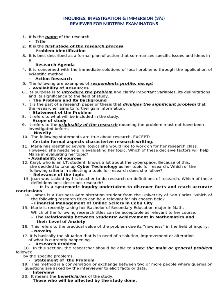 Research Process and Problem Identification | PDF | Mathematics | Cognition