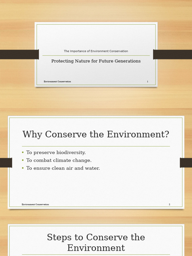 Environment Conservation | PDF