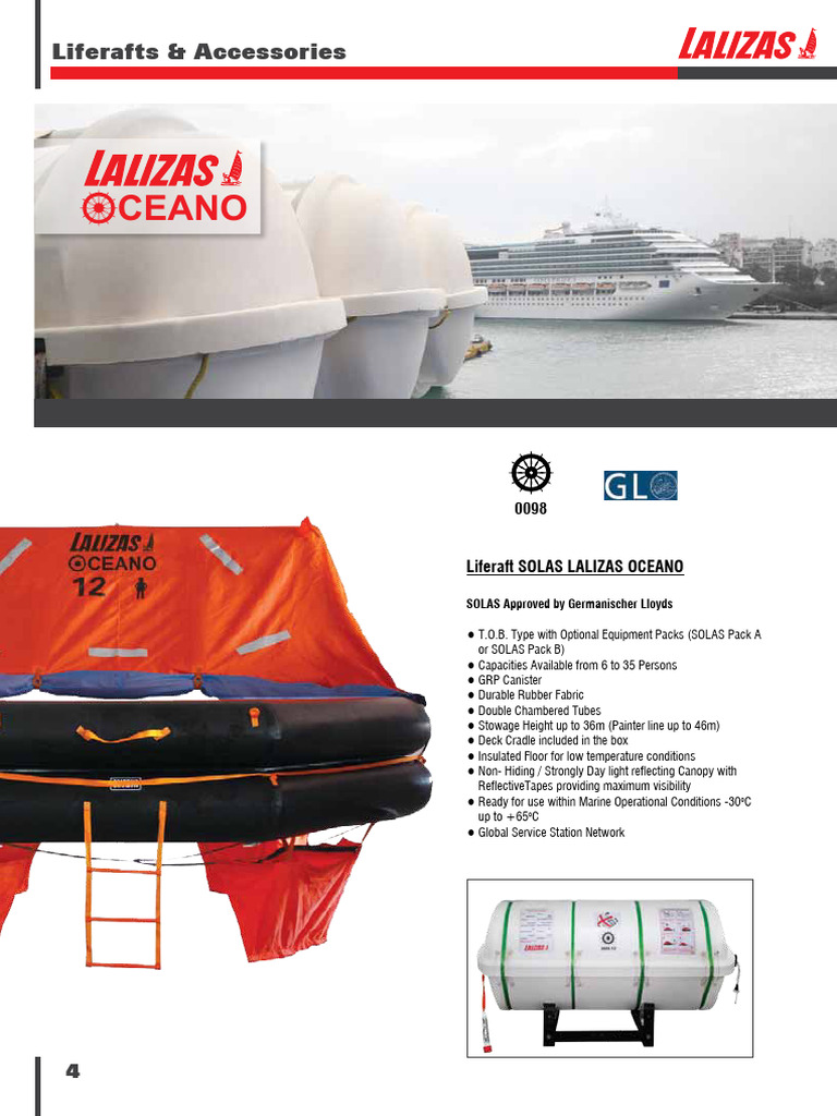 Liferaft Specifications and Accessories | PDF