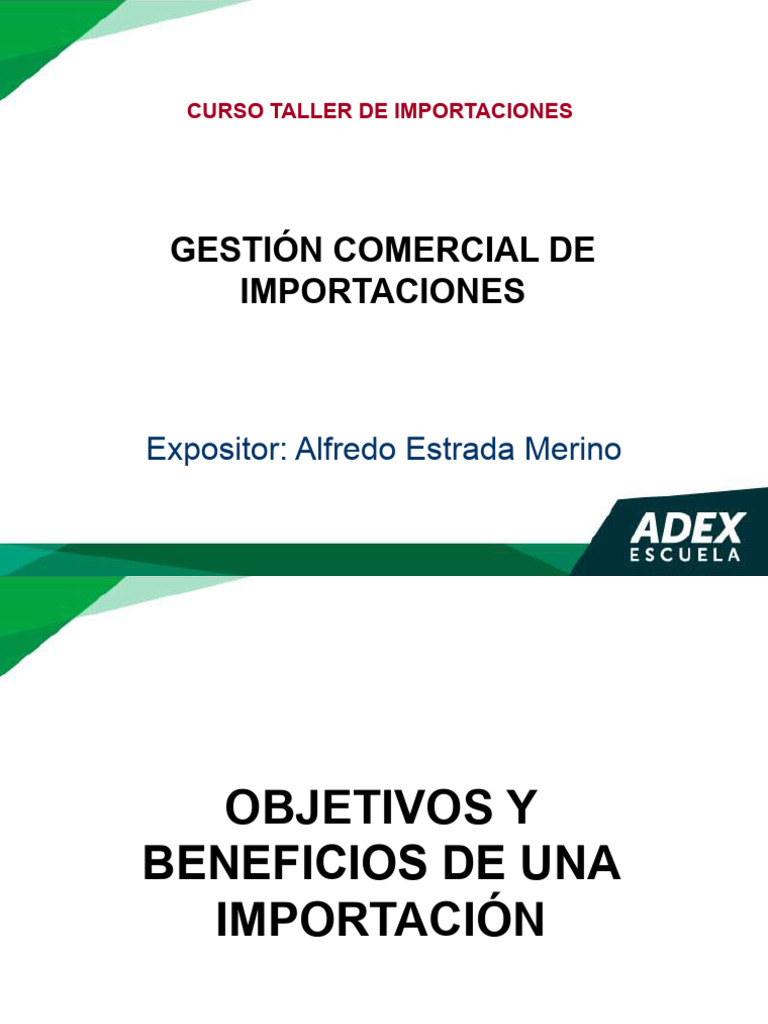 Curso de Gestión Comercial de Importaciones | PDF | El comercio ...