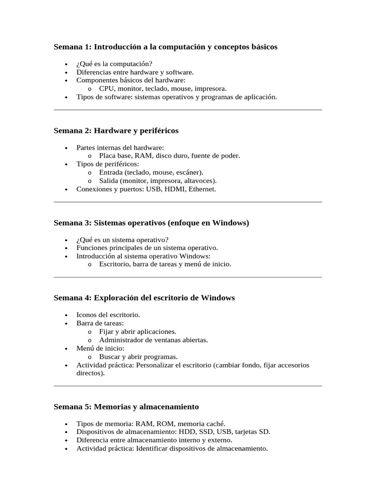 Introducción a la Computación y Hardware | PDF | Hardware de la ...
