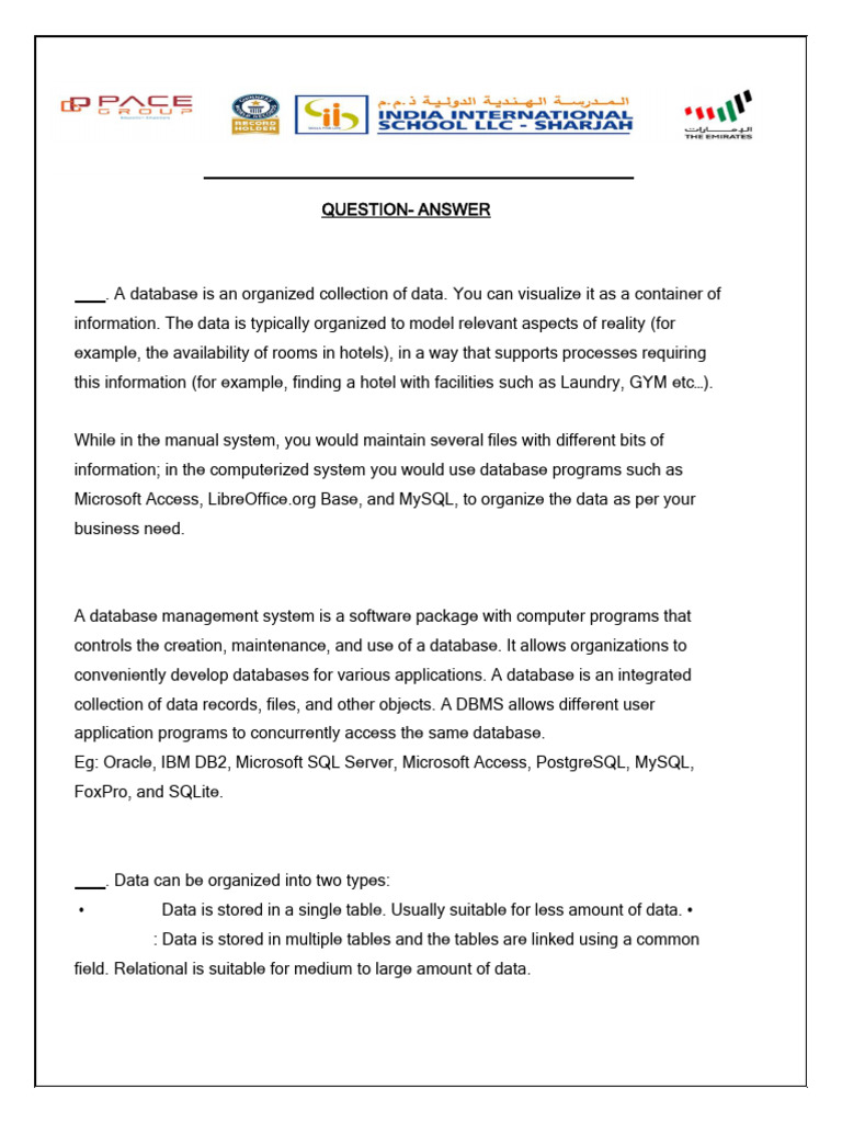 Database Management Systems Overview | PDF | Databases | Relational ...