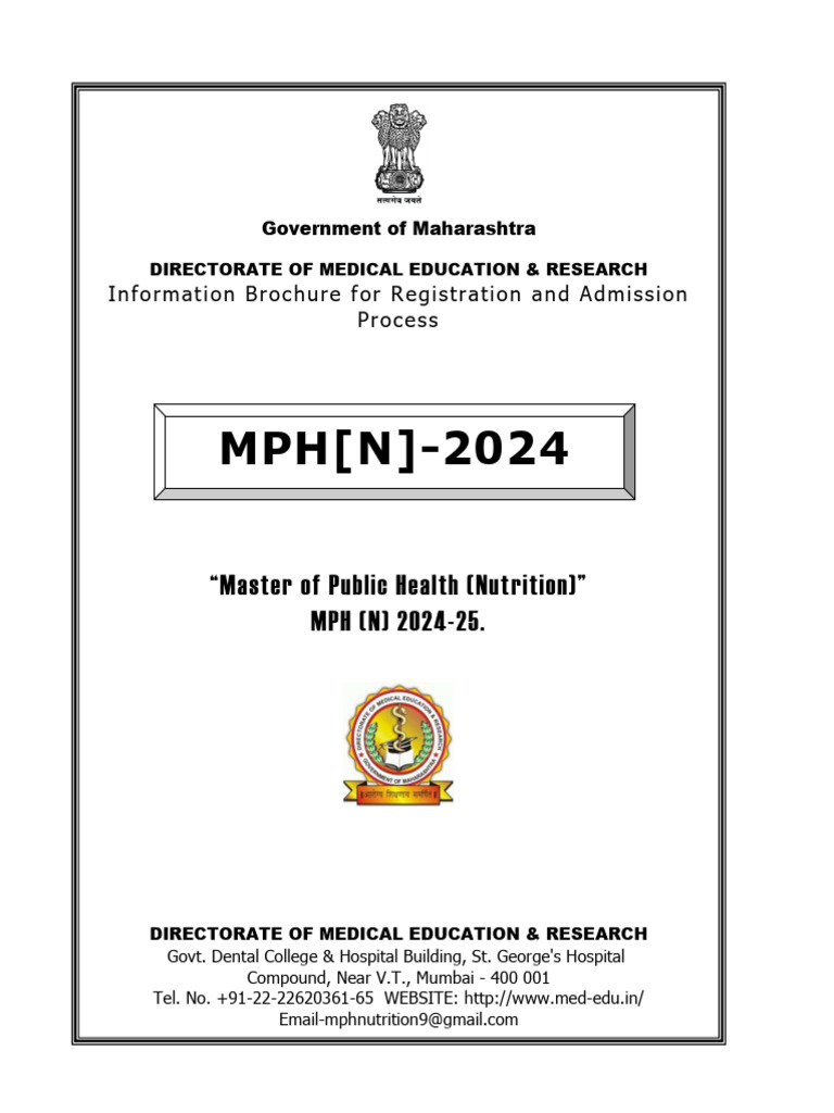 MPHN Information Brochure 2024 25 | PDF | Public Health