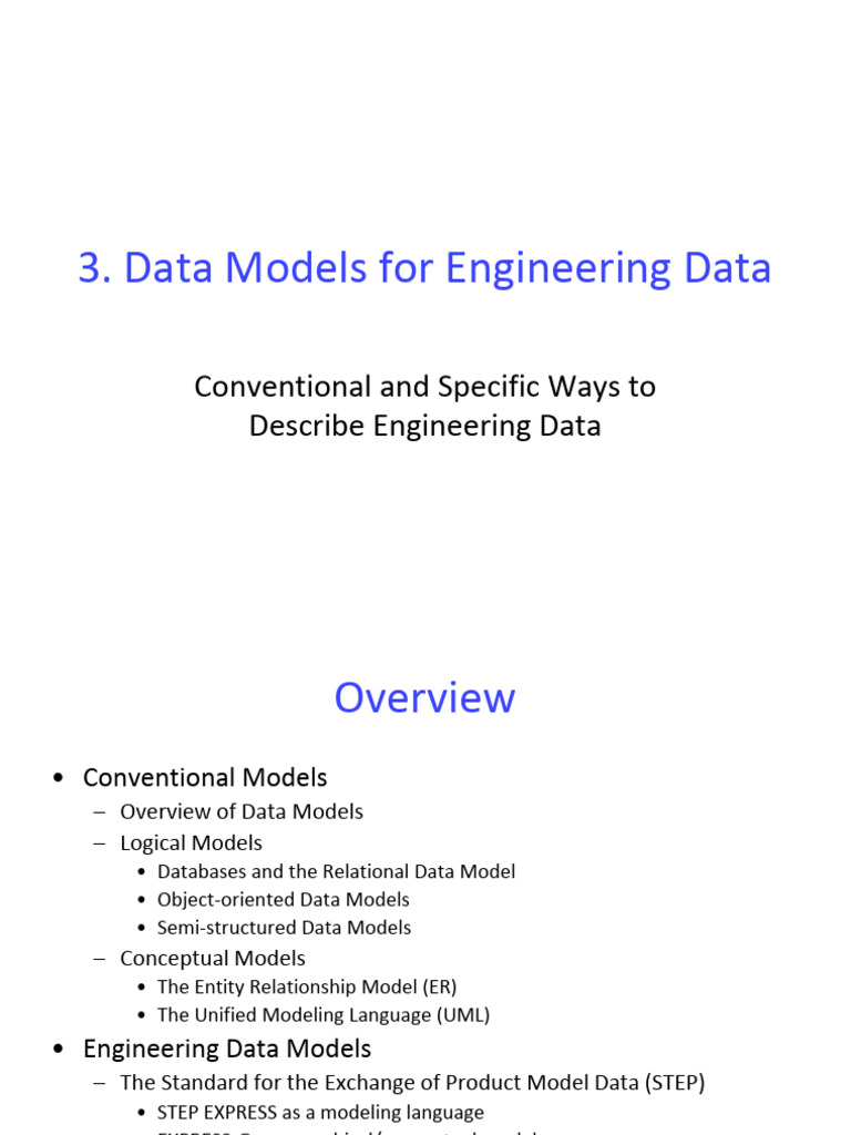 Engineering Data Modeling Overview | PDF | Class (Computer Programming ...