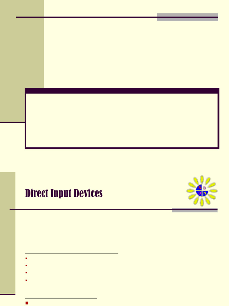 Direct Input Devices Overview | PDF | Radio Frequency Identification ...