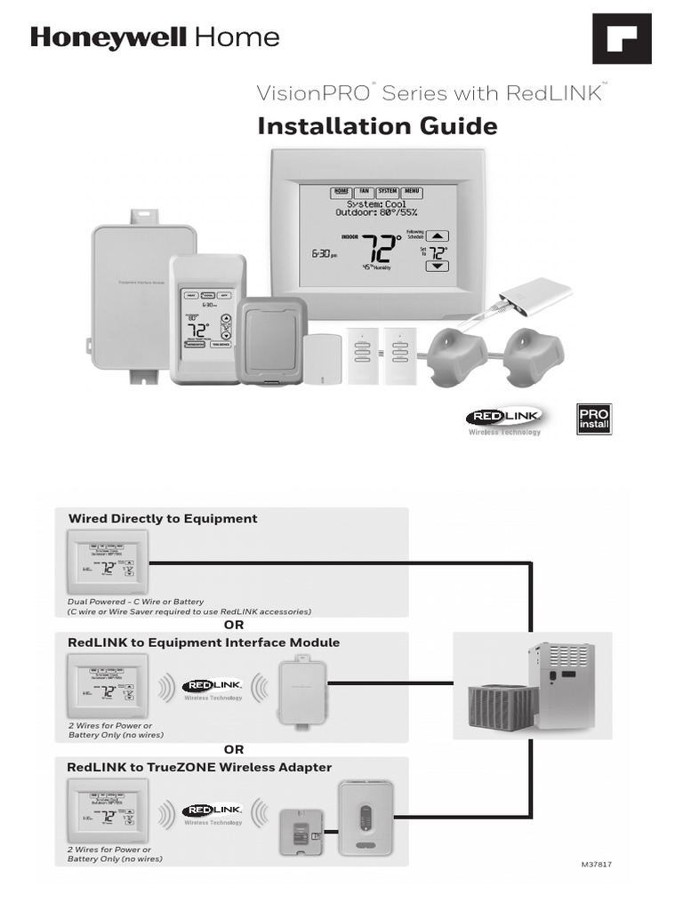 Honeywell TH8321R1001 Install Instructions | PDF | Thermostat ...