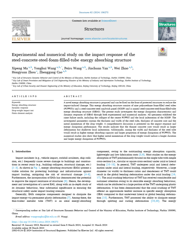 1 s2.0 S2352012424004302 Main | PDF | Deformation (Engineering) | Yield ...
