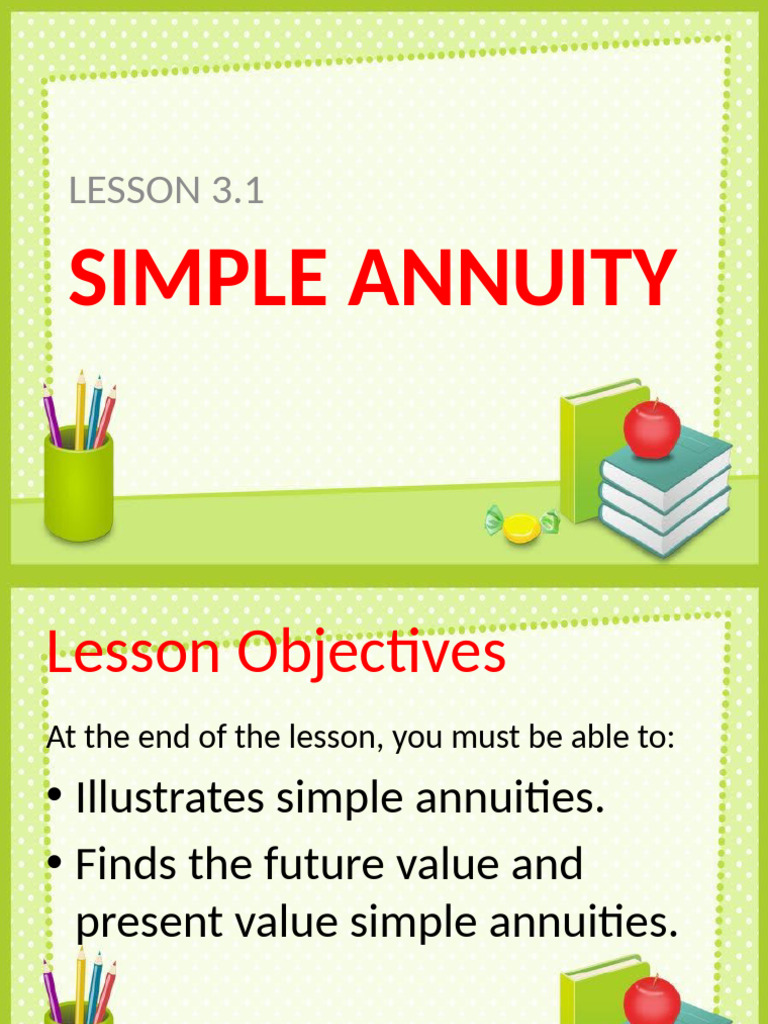 Understanding Simple Annuities | PDF