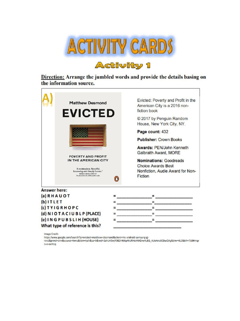 Worksheet For Citation | PDF