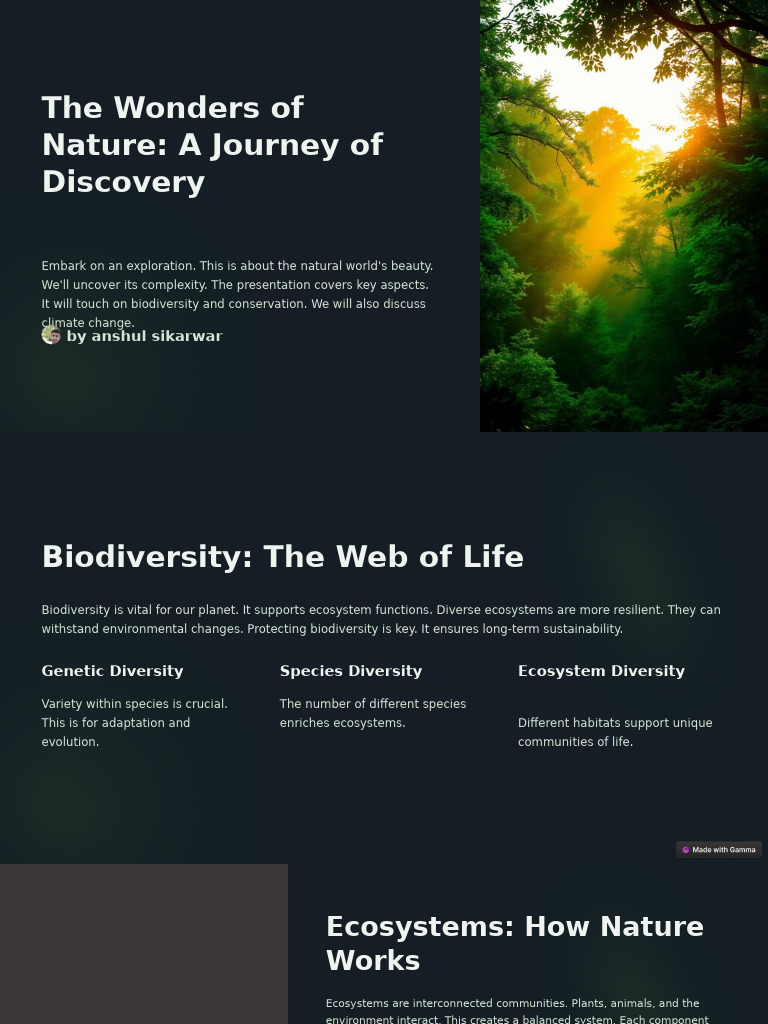 The Wonders of Nature A Journey of Discovery PDF
