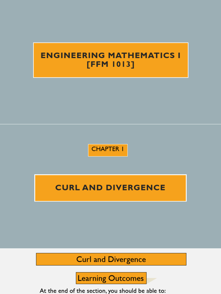 Curl and Divergence in Vector Fields | PDF | Divergence | Mathematics