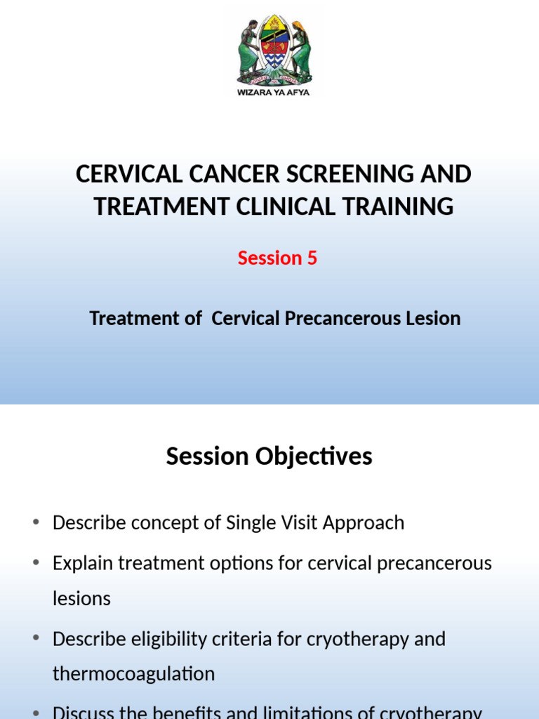Cervical Precancer Treatment Training Guide | PDF | Cervical Cancer ...
