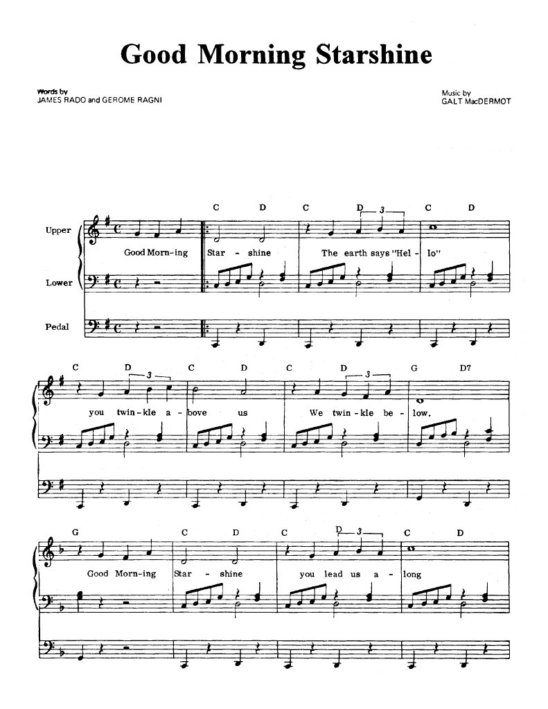 Good Morning Starshine 3pp