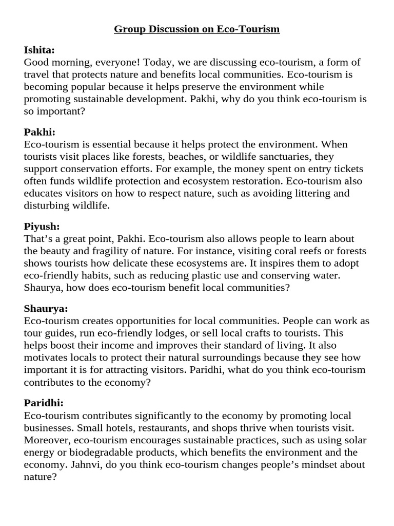 Benefits and Challenges of Eco-Tourism | PDF | Tourism | Environmental ...