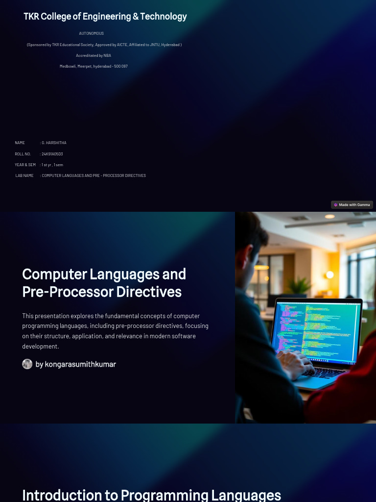 Computer Languages & Pre-Processor Directives | PDF | Programming ...