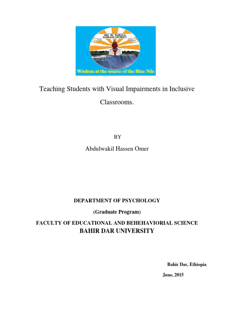 Teaching Students With Visual Impairment | PDF | Inclusion (Education ...
