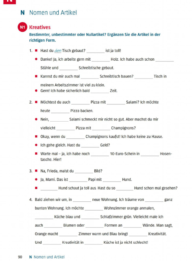 Nomen Und Artikel | PDF