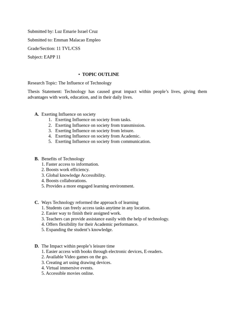Impact of Technology on Society and Learning | PDF