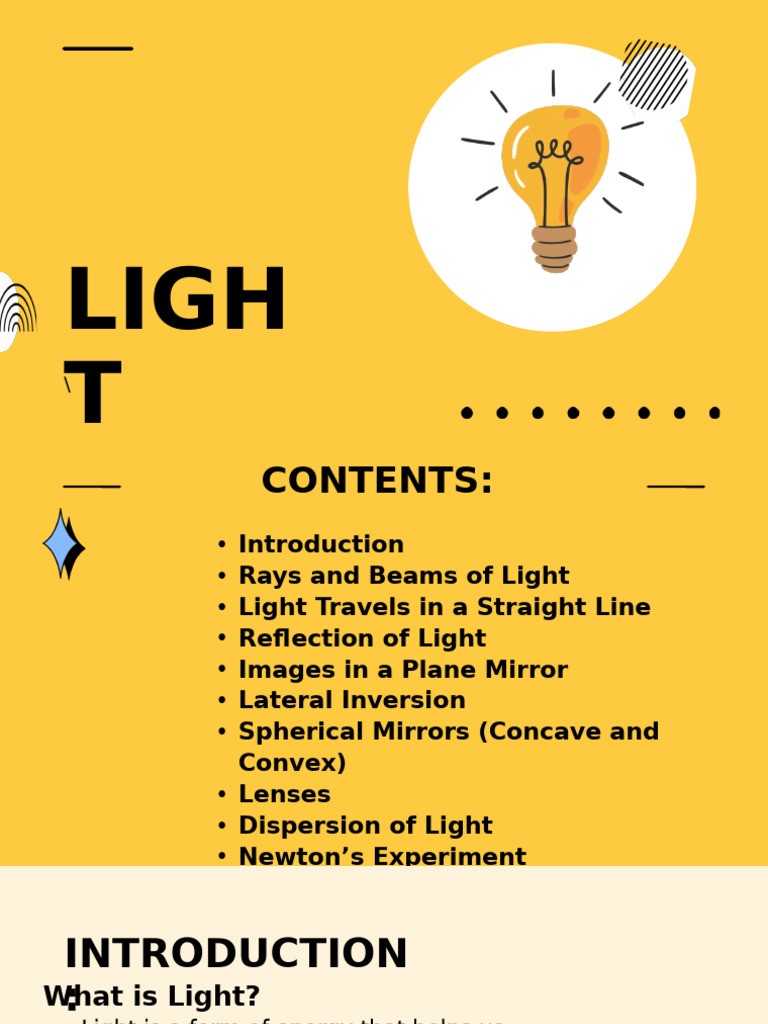 Understanding Light and Its Properties | PDF | Reflection (Physics ...