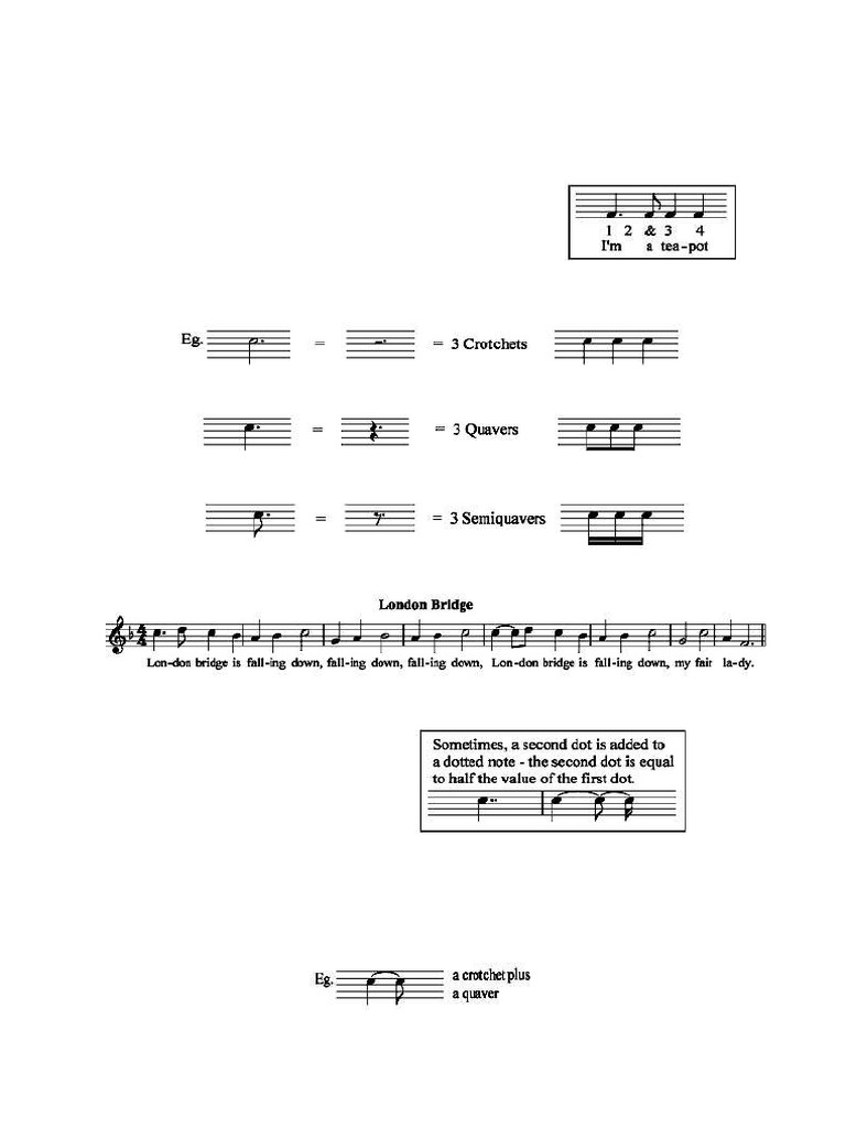 Understanding Dotted and Tied Notes | PDF